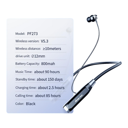 PF273 - Panther Force Multifunctional Wireless Earphones | Bluetooth Earbuds with HD Sound & Long Battery Life (Black)