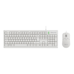 PF290 - Panther Force Wired Keyboard & Mouse Combo | Ergonomic Design, Durable Build, Plug-and-Play Functionality (White)