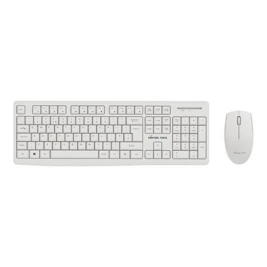 PF292 - Panther Force Wireless Keyboard & Mouse Combo | Ergonomic Design, Adjustable DPI, Long Battery Life (white)