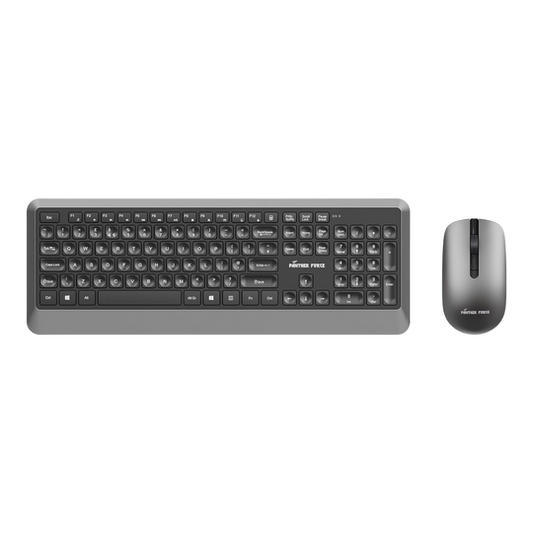 PF293 - Panther Force Wireless Keyboard & Mouse Combo | Seamless Connectivity, Ergonomic Design, Plug-and-Play ( Black)