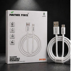 PF103-Panther Force Silicone USB to Type-C Cable – 3M Fast Charging & Data Cable for Android & USB-C Devices
