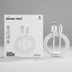 PF102-Panther Force Silicone USB to Lightning Cable – 3M Fast Charging Data Cable for iPhone & iPad