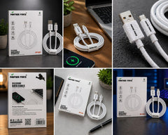PF101-Panther Force Silicone USB to Micro USB Cable – 3M Fast Charging & Data Cable