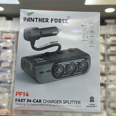 PF14: Panther Force 120W Multi-Port Fast Car Charger