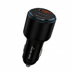 PF169-Signature 130W Car Charger Kit – Dual PD + QC 3.0 Fast Charging | 3 Ports | USB-C Cable Included