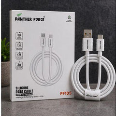 PF105-Panther Force Silicone USB to Type-C Cable – 3M Fast Charging & Data Cable