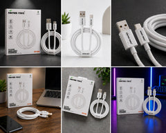 PF103-Panther Force Silicone USB to Type-C Cable – 3M Fast Charging & Data Cable for Android & USB-C Devices