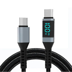 PF148-PANTHER FORCE 100W USB-C to USB-C Cable with LED Indicator-Black