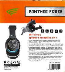 PF219 - Panther Force Round 2-in-1 Headphones | Wired & Wireless Bluetooth, Deep Bass, Foldable, Built-in Mic