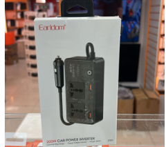 Earldom 200 W Car Power Inverter – Multi-Port DC 12V to AC Converter with USB & AC Sockets