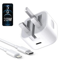 Apple 20W USB-C Power Adapter (3-Pin) – Fast Charging USB-C Wall Charger