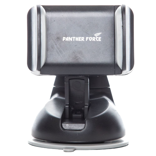 PF01- Panther Force Car Holder – 360° Rotating Universal Phone Mount with Clip Fastening & Wireless Charging Support (Black)