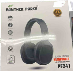 PF241 - Panther Force Stereo Headphones | Wired Over-Ear Headphones with Deep Bass & Noise Isolation (Black)