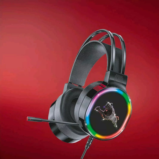 PF143-Panther Force Gaming Headphones | Stereo Sound, USB & 3.5mm Jack, Boom Mic