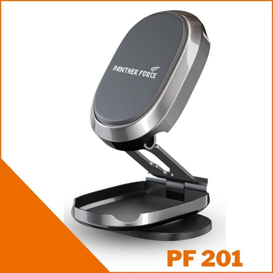 PF201-Panther Force Air Vent Magnetic Phone Holder – 360° Adjustable & Secure Clip Mount for Cars (Silver)