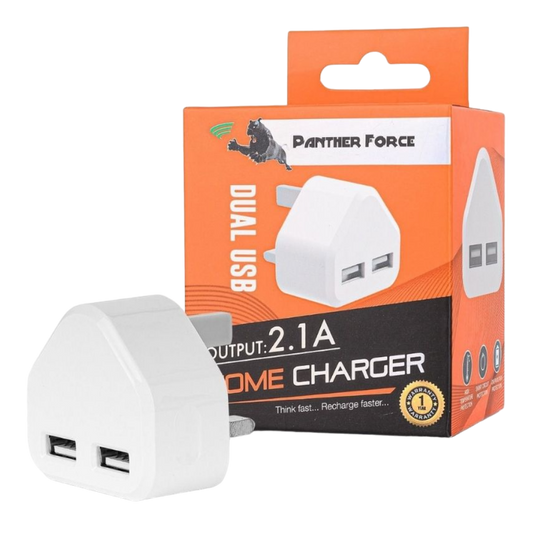 PF73- Panther Force 2.4AMP Dual USB Plug: Effortless Charging for Multiple Devices