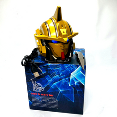 Warrior Mecha Head Helmet MK-71, BT MP3 FM Radio Portable Speaker – Gold Color