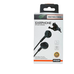 PF39-Panther Force Stereo Wired Headphones – Black