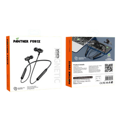 PF274- Panther Force Magnetic Sports Wireless Earphones | Bluetooth Earbuds with Secure Fit & HD Sound (Black)