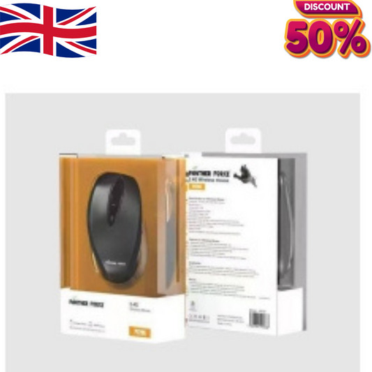 PF296 - Panther Force 2.4G Wireless Mouse | Ergonomic Design, Adjustable DPI, Long Battery Life (Black)