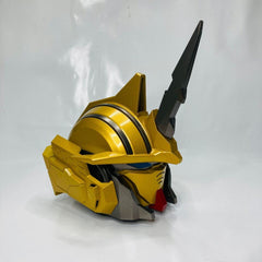 Warrior Mecha Head Helmet MK-71, BT MP3 FM Radio Portable Speaker – Gold Color