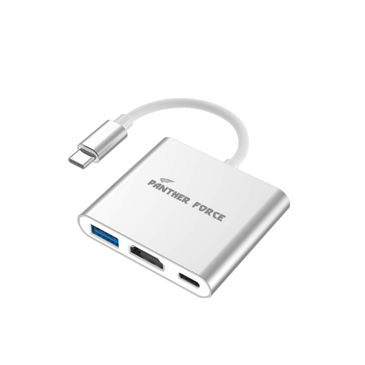 PF29- Panther Force 3-in-1 Adapter - Versatile Connectivity for All Your Devices (White)